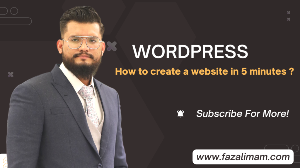 How to create a WordPress website in five minutes